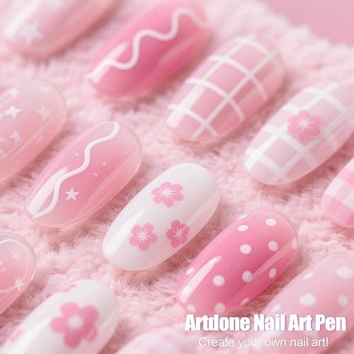 Artdone 38Pcs Nail Striping Tape Lines Kit With Nail Art Pens Dotting Tools And Liner Brushes For Gel Polish Small Detail Drawing Design Paint thumbnail 3