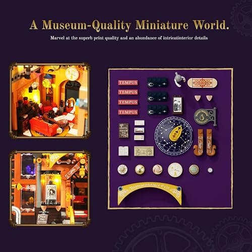 Lumibricks Steampunk Memory Magic Shop Lighting Building-Bricks Set, 2056 Pcs Modular Building from Chrono Custodians Collection Display Set for Adults and Steampunk Lovers thumbnail 6