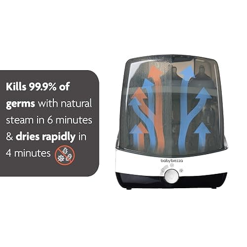 Baby Brezza 10 Minute Baby Bottle Sterilizer + Dryer - Superfast Electric Steam Sterilization - Universal Sterilizing for All Bottles, Pacifiers + Breast Pump Parts thumbnail 3