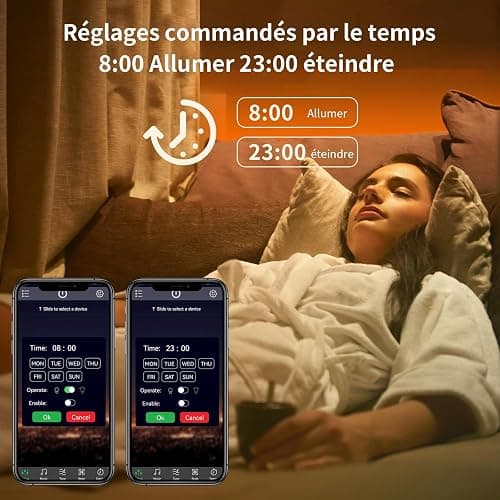 KSIPZE Led Chambre 30M Ruban Led Bande Lumière Décorative Multicolore, Rgb Guirlande de Lumineuse Dimmable avec Télécommande, Bluetooth APP, Musicale pour Parti,Maison,Salon thumbnail 4