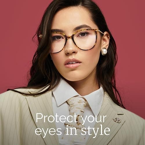 Gaoye Blue Light Blocking Glasses - Trending Round TR90 Frames, Metal Arms, UV400 Protection - Matching Soft Case thumbnail 6