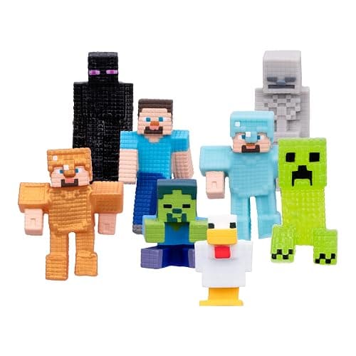 Goo Jitzu Minecraft Minis, 8-Pack Squishy Stretchy Mini Squishies | 2.5-inch squishy fidget toys that stretch up to 4 times their size, with 8 characters for Minecraft fans to collect - Image 1