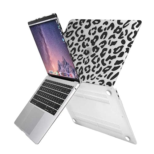 MOSISO Compatible with MacBook Air 13 inch Case 2022 2021 2020 2019 2018 Release A2337 M1 A2179 A1932 Retina Display, Plastic Leopard Grain Hard Shell Case&Keyboard Cover&Screen Protector, Transparent thumbnail 3