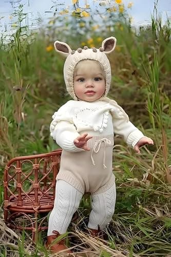Angelbaby Big Size Realistic Reborn Toddler Girl Dolls 26 Inch Soft Silicone Baby Doll Real Life Beautiful Princess Girl with Blonde Hair Blue Eyes Real Looking Collectible Art Doll for Kids thumbnail 7
