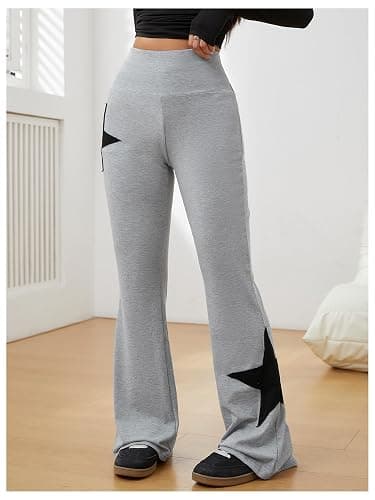SOLY HUX Women's High Waisted Bootcut Flare Leggings Y2k Yoga Sweatpants Streetwear thumbnail 3