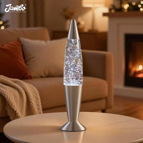 Jambo 16-Inch Silver Star Glitter Lamp I Beautiful Liquid Lamp I Entertaining for Adults and Kids I Perfect Holiday Gift thumbnail 3