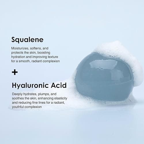 Naisture Be Bare Jelly Ball Cleanser, Daily Face Wash Korean Skin Care Cleanser Ball for Dry Skin with Squalane & Hyaluronic Acid for Skin Hydration and Moisturizing - Fresh Aqua (1.41oz) thumbnail 2