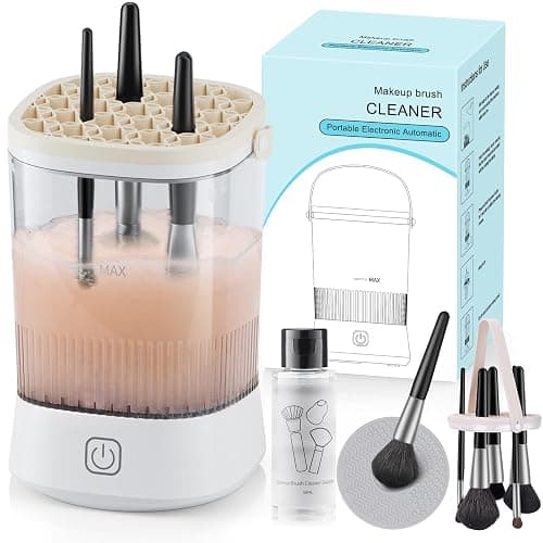 Electric Makeup Brush Cleaner, Portable Automatic USB Cosmetic Brushes Cleaner Machine, Automatic Makeup Brush Cleaner for Makeup Sponges and Brushes（22） - Image 1