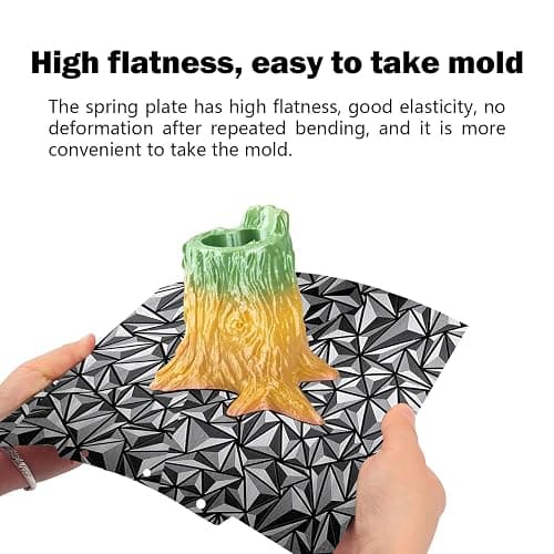 HysiPrui 3D Printer Adventurer 5M Pro AD5X Build Plate Double Sided Smooth Surface H1H and Smooth PEO Sheet for FLASHFORGE Adventurer 5M/AD5X, Flexible Removable Spring Steel Plate Heated Bed Mat thumbnail 5