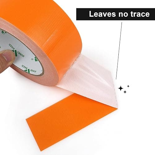 BOMEI PACK Orange 2inch x 20yds Sticky Duct Tape Heavy Duty Strong Industrial Color Duct Tapeor Packing and Repairing 2 Pack thumbnail 6