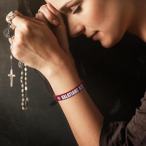 CYCLUSIVE 12 Pieces Christian Bible Verses Silicone Wristbands-Popular Bible Verses Faith Rubber Bracelets-Religious Gifts-Jesus Bracelets for Men Women thumbnail 7