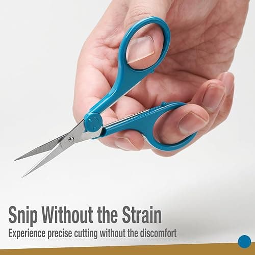 Beaditive High Precision Detail Scissors Set (2-Pc) Sharp, Fine Tips | Paper Cutting, Scrapbooking, Sewing, Crafting | Stainless Steel | Protective Cover (Mid Century) thumbnail 6