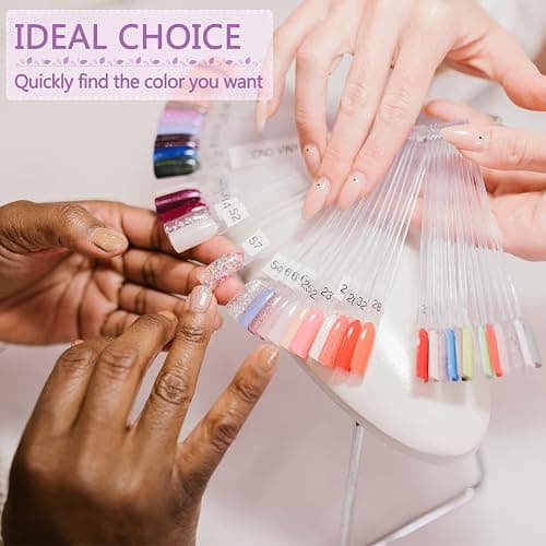 BQAN Nail Swatch Sticks 200 Pcs Clear with Ring & Number Stickers | Nail Polish Color Display | Sample Presentation | Collection Management | Nail Art Practice | Home & Salon Use thumbnail 4