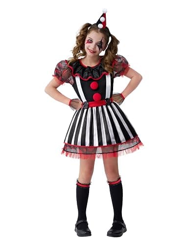Spooktacular Creations Clown Costume for Girls, Halloween Evil Clown Costume for Kids, Halloween Role Play & Dress Up thumbnail 4