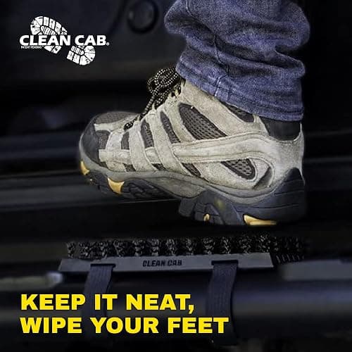 Clean Cab Universal Fit Truck Step Mounted Brush - Heavy Duty Boot Brush for Trucks, RVs, SUVs, and Semis - Easy Velcro Mounting - Perfect for Camping, Jobsite, and Home - Durable and Reliable thumbnail 8