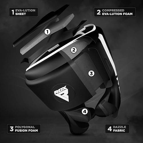 RDX Boxing Headgear, MMA Training, Adjustable Padded Kara,Muay Thai Headgear, Kickboxing, Sparring, Martial Arts, Karate, Taekwondo Helmet thumbnail 7