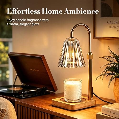 Marycele Candle Warmer Lamp with Timer & Dimmer, Gifts for Mom Office Decor | Adjustable Height & 2 Bulbs for Jar Candles, Mothers Day Gifts for Women Mom Sister, Light Luxury Aesthetic Room Home Decor thumbnail 5