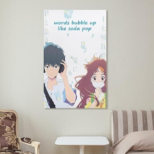 GAUSKY Words Bubble Up Like Soda Pop Anime Poster Canvas Wall Art Posters For Room Aesthetic And Decor Poster For Bedroom Living Room Bathroom Kitchen Office Decor 12x18inch(30x45cm) Unframe-style - 12x18inch(30x45cm) - Unframe-style thumbnail 7