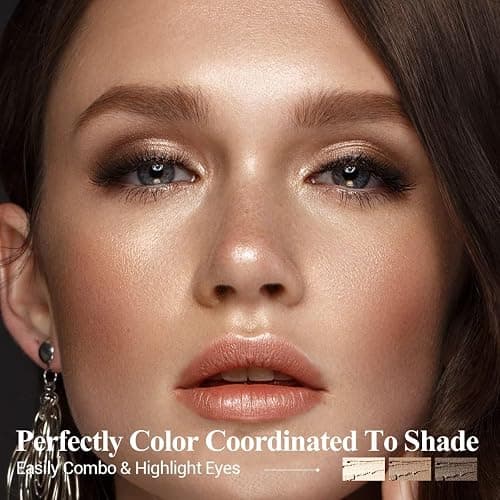 LUXAZA PRO Neutral Eyeshadow Stick Makeup 6PCS Set, Brown Nude Metallic Shimmer Matte Cream Eye Shadow Palette Eyeliner Brightener Pencil Crayon, Halloween Makeup - BROWN CANYON thumbnail 3