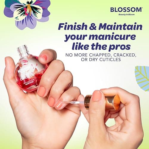 Blossom Cuticle Oil for Nails, Hydrating, Moisturizing, Gourmand Scented Nail Oil Cuticle Care, Infused with Real Flowers, Made in USA, 0.5 fl. oz, Matcha thumbnail 5
