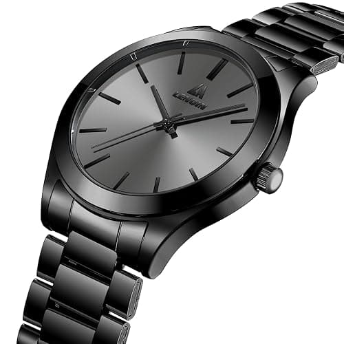 LN LENQIN Orologio Uomo Acciaio Inox Analogico Quarzo Impermeabile Business | Orologio da uomo in acciaio inox, analogico al quarzo, impermeabile, design business classico thumbnail 3