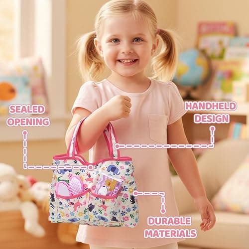 Baby Doll Accessories Set in Gift Box, 16 Pack Baby Doll Feeding Caring Kit with Pacifiers & Diaper Bag & Magic Bottles, Birthday / Christmas Party Goody Bag Stuffer, Toddler Kid Girl Pretend Play Toy thumbnail 6