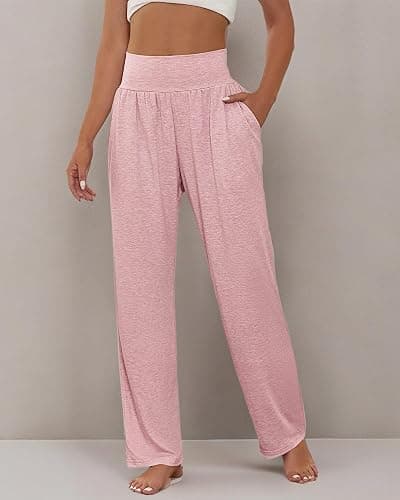 Neer 3 Pack Women's Wide Leg Yoga Pants, Comfy Lounge Pants with Pockets Ladies' Stretch Sweatpants Elastic Waist Joggers thumbnail 7