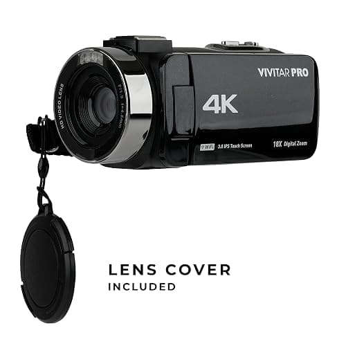 Vivitar 4K Video Camera, Wi-Fi Ultra HD Camcorder with 18x Digital Zoom, 3” IPS Touchscreen Video Recorder with Night Vision, Vlogging Camera with 3.5mm Microphone Jack, Rechargeable, SD Card Slot thumbnail 6