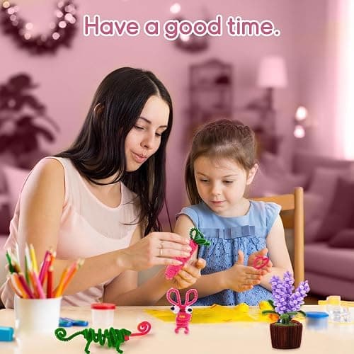 Lnopever 400PCS Pipe Cleaners Set, Diy Fil Chenille, 5 Couleurs Avec Fil Floral, Un Cadeau Pour Les Adultes Et Les Amateurs D'Artisanat thumbnail 6