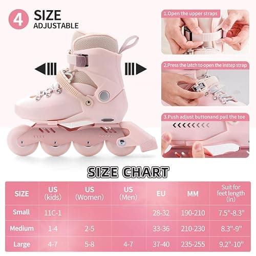 SWAY Adjustable Inline Skates for Kids, Teens and Adults, All Wheels Light Up High Performance Roller Skates for Boys and Girls Ideal for Roller Skate thumbnail 2