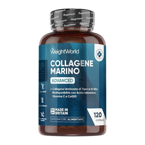 Collagene Marino con Acido Ialuronico in Peptidi Titagen di Collagene Idrolizzato, Tipo I e III, Advanced, con Vitamina C, Coenzima Q10 e Zinco, Senza Magnesio Stearato né Glutine, Collagen da 1200mg - Image 1