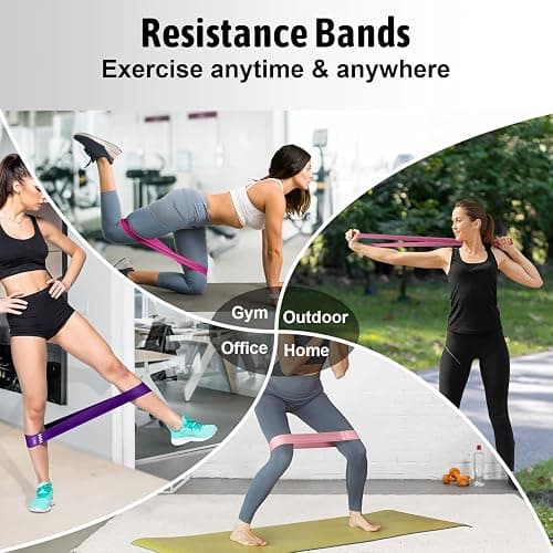Resistance Bands for Working Out, Exercise Bands Resistance Bands Set with 5 Resistance Levels, Multi-Colored Workout Bands for Indoor & Outdoor Fitness, Leg Strength Training, Yoga thumbnail 2