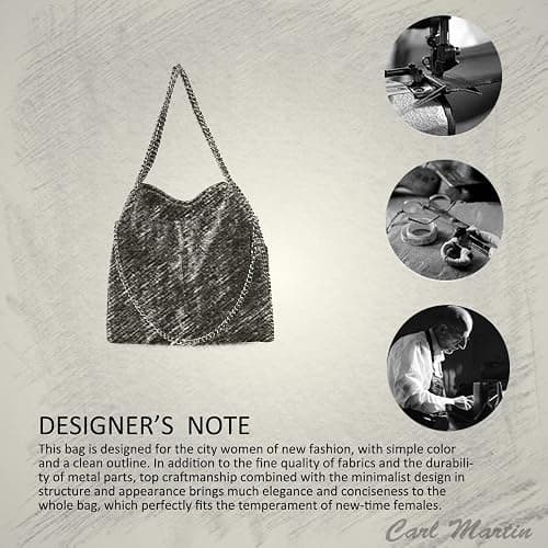 ZIYUEZIKUN Umhängetaschen für Frauen Damen Kette Umhängetasche Kettentasche Taschen für Damen Casual Handtasche große Hobo Schultertasche thumbnail 7