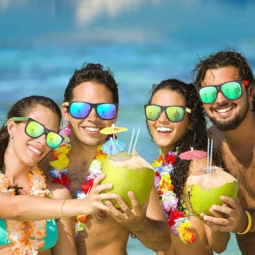 Sunglasses Bulk for Party favors, 48 Pack Neon Plastic Sunglasses with UV400 Protection, Great Gift for Birthday Supplies, Graduation, Summer Pool Beach Party favors, Goody Bag Filler for Boys Girls thumbnail 7