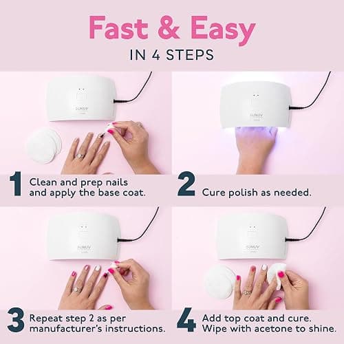 SUNUV UV LED Nail Lamp, Nail Dryer for Gel Polish UV Light for Nails with Sensor 2 Timers SUN9C Pink Gift for Women Girls thumbnail 8