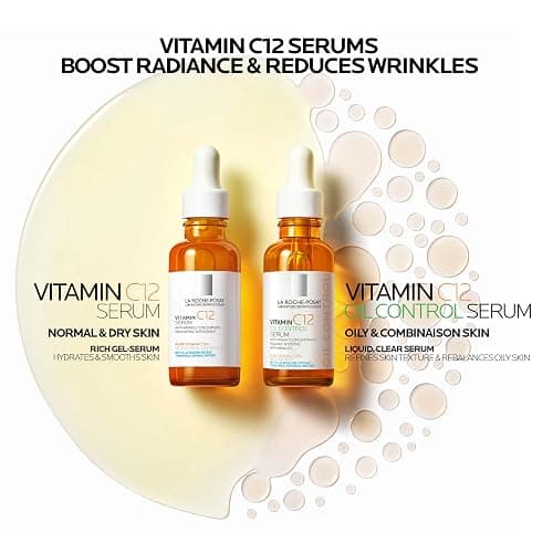 La Roche-Posay Pure 12% Vitamin C Serum For Face With Hyaluronic Acid & Salicylic Acid, Hydrating Face Serum, Boost Radiance & Reduce Wrinkles, 2 Formulas for Normal or Oily Skin Control thumbnail 3