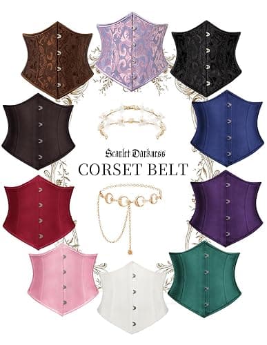 Scarlet Darkness Corset Belt for Women Fishbone Wide Waist Corset Pirate Belt thumbnail 7