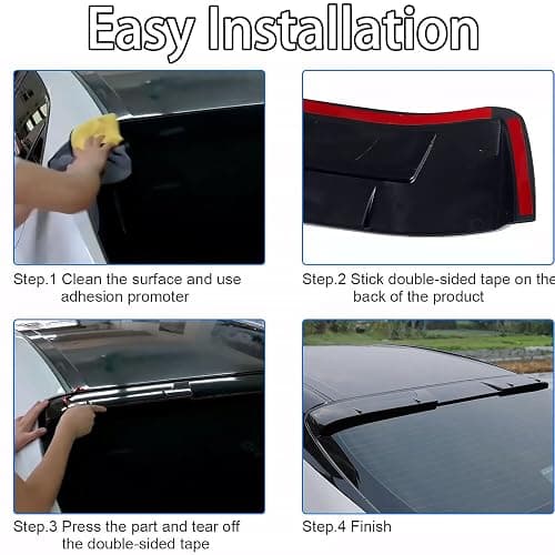 Roof Spoiler for Toyota Camry 2024-2018 Rear Roof Spoiler Tail Wing | Glossy Black，High Quality，Easy Installation，Vehicle mold release，Durable thumbnail 5