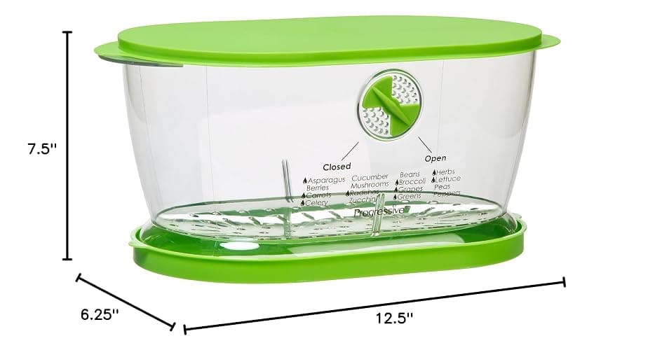 Prep Solutions by Progressive Lettuce Keeper Produce Storage Container, 4.7 Quarts, Green (LKS-06) thumbnail 3