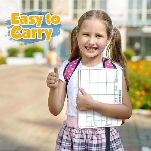Dry Erase Place Value Whiteboard,9" x 12" Double Sided Dry Erase Boards for Kids for Teaching Place Values from Billions to Decimal Numbers,Math Manipulatives White Board for Students thumbnail 7