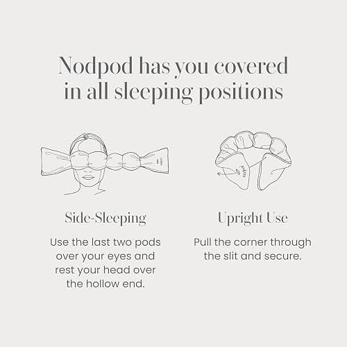 Nodpod Mineralized Silk Gentle Pressure Sleep Mask - Strap-Free, Light-Blocking Design for Sleep, Travel & Relaxation - Weighted Eye Pillow, Machine Washable (Petal) thumbnail 5