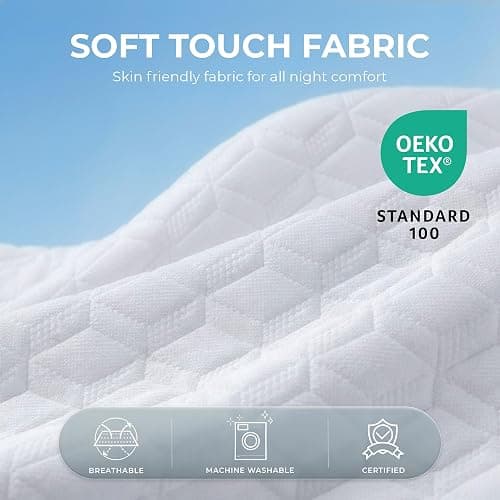 Neo Sleep King Size 12Inch Cooling Gel Memory Foam Mattress Pressure Relief | Medium Feel, Removable Washable Cover, Anti-Slip Bottom, Bed in a box, Breathable, Fiberglass Free, CertiPUR-US Certified thumbnail 3
