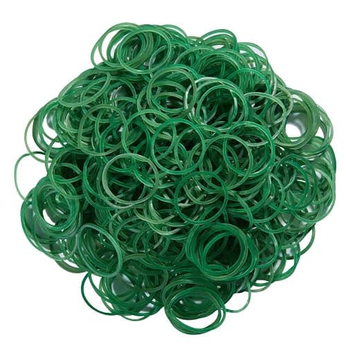 AMUU Rubber Bands size10 Green 1inch 500pcs Small Rubber Bands | Rubber Band for Office Supplies School Home Strong Elastic Band - Image 1