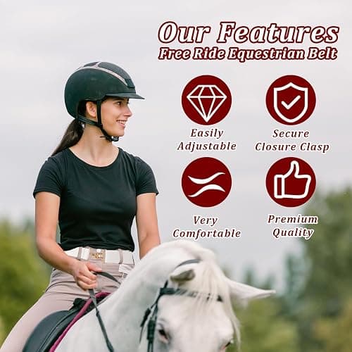 2-Piece Elastic Horse Riding Belts for Women, 1.5 Inch Wide with Buckle - Perfect for Horseback Riding & Equestrian Sports thumbnail 5