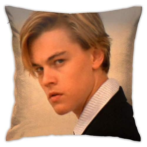 SKEGVINRE Leonardo Dicaprio Pillow Case Throw Pillow Cover 18x18 inch Home Decorative Square Cushion Case for Sofa Couch Bed Car - Image 1