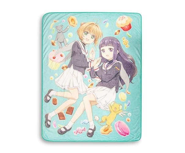JUST FUNKY Cardcaptor Sakura Plush Fleece Throw Blanket | Cozy Sherpa Cover for Sofa and Bed, Home Decor Room Essentials | Anime Manga Gifts and Collectibles | 45 x 60 Inches - Image 1