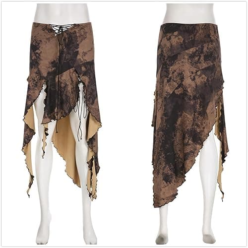 Allpunkall Fairy Grunge Skirt for Women Punk Y2k Goth Emo Rave Harajuku Festival thumbnail 5
