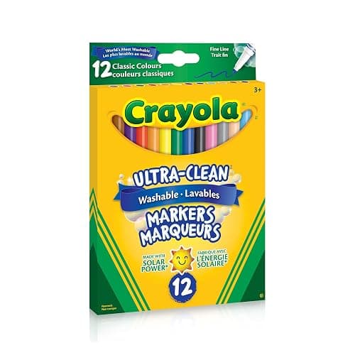 Crayola 12 Washable Fine Line Markers, Original thumbnail 2