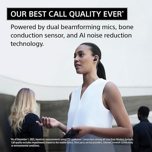 Sony WF-1000XM6 The Best Noise Cancelling Wireless Earbuds, Black | Truly Wireless Headphones, Studio-Quality, HD NC Processor QN3e, Ultra Clear Calls, Up to 24 Hours of Battery, Bluetooth thumbnail 5