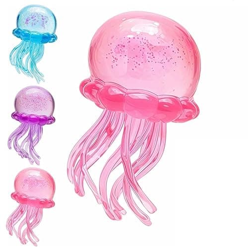 Jellyfish Squishy, Jellyfish Design Squeeze Stress Ball, Drop Malt Sugar Balls for Anxiety Stress (Purple) thumbnail 5
